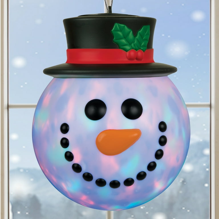 Holiday Time Swirling Lights Hanging Decoration, Snowman