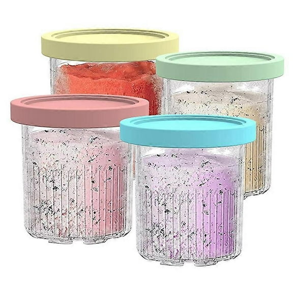4Pcs Ice Cream Pints Cup, Ice Cream Containers with Lids for Creami Pints NC301 NC300 NC299AMZ Serie
