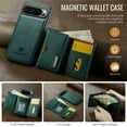 thumbnail image 6 of DG.MING Wallet Case for Google Pixel 9 Pro XL 6.8inch,Detachable Magnetic Wallet Phone Case with RFID Blocking, Card Slot,Holder, Leather Phone Case for Men Women,Green, 6 of 9