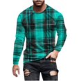 thumbnail image 1 of Blusas y camisas de manga larga con cuello redondo para hombre, blusa informal de moda con estampado de cuello redondo y manga larga, blusa estampada para hombre, blusa de poliéster, 1 of 4