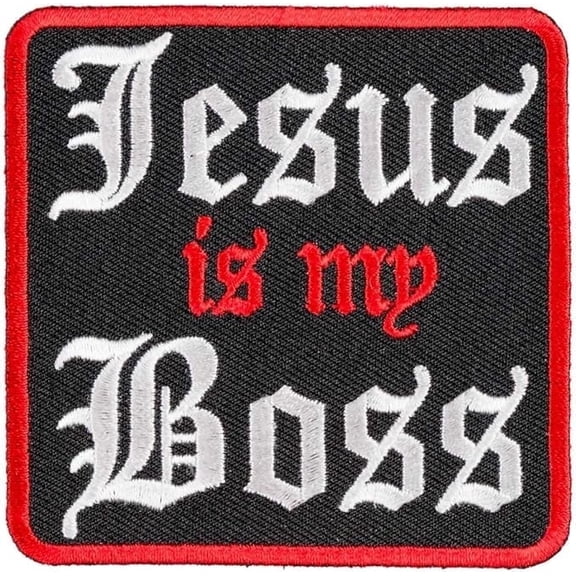 Jesus Is My Boss Patch, Christian Patches