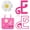 E, variant on CHUNTIAN Mtiy rain 3pcs Charms for Bogg Bag Accessories,Pink Letter and Flower Charms Compatible with Bogg Bag, Accessories Charms for Simple Modern Beach Bag (K)