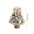thumbnail image 3 of Mini árbol de Navidad flocado con luces - Decoración rosa de 13,7" para decoraciones de casa, fiestas y festividades, 3 of 6