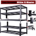 thumbnail image 7 of 5 Tier Garage Shelving Unit 72” H x 62” W, Heavy Duty Metal Storage Shelves 3050 lbs Adjustable Rack for Basement Warehouse Pantry, Black, 7 of 7