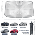 thumbnail image 6 of Car Windshield Sun Shade Umbrella, Upgraded Car Window Sunshade, Foldable Car Sun Shade for Windshield, Car Umbrella Sunshade Cover with 10 Fiberglass Ribs, UV Block & Heat Protection (57"x34"), 6 of 9