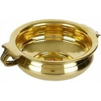 Fashtales Traditional Brass Urli 6-Inch Gold Handmade Decorative Bowl