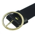 thumbnail image 2 of New Fashion Round Metal Circle Belts belt Fashion PU Leather Metal O ring Golden Buckle Belts, 2 of 10
