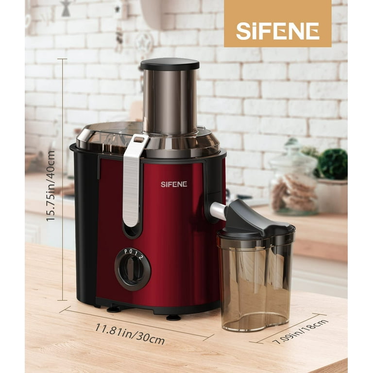 SiFENE Juicer Machine, 800W Centrifugal Juicer with 3.2 Big Mouth for Whole Fruits and Veggies, Juice Extractor Maker with 3 Speeds Settings, Easy