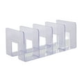 thumbnail image 2 of Acrylic File Organizer Desk Sorter, Clear Vertical Folder Holder Rack, 1 Count 12.6 x 5.7 x 5.1 Inch, 4 Section Divider Stand For Office Desktop Organization, 2 of 4