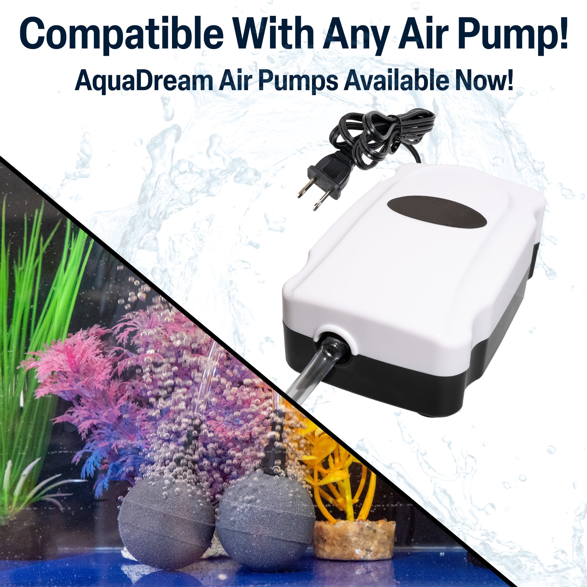 Aqua Dream Air Stone 1 Inch Cylinder Diffuser for Fish Tank Aquarium Air Pump One Pack of 10pcs