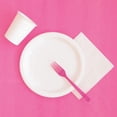 thumbnail image 2 of Hot Pink Rectangular Plastic Table Cover, 54" x 108", 2 of 3