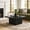 Black, variant on Fnova 31.5" Square Coffee Table, Modern Farmhouse Center Table, Large Accent Table for Living Room Apartment Lounge Home Decor Furniture