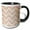 Black/White, variant on 3drose, Pretty Pastel Chevron Stripes Pattern in Pink and Blue, 15oz Two-tone Blue Mug