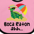 thumbnail image 4 of Inktastic Boca Raton Florida Girls Baby Bib, 4 of 4