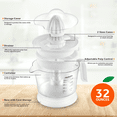 thumbnail image 3 of moRollio Citrus Juicer, Orange Juicer | Electric Citrus Juicer, Adjustable Pulp Control, 32oz, 3 of 7