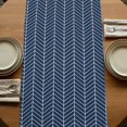 thumbnail image 5 of Table Runners 108 Inches Long Dress Scarves, Navy Blue Geometric Farmhouse Coffee/Dining/Kitchen Table Runner for Living Room, Modern Pure Color Abstract Striped 13x108 Inch, 5 of 9