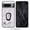 Marble Gray, variant on TECH CIRCLE for Google Pixel 8 Pro Case,Durable High-quality Fashionable Luxury Marble Pattern Cover With 360° Ring Kickstand Slim Fit Magnetic Shell for Google Pixel 8 Pro - Glitter Black