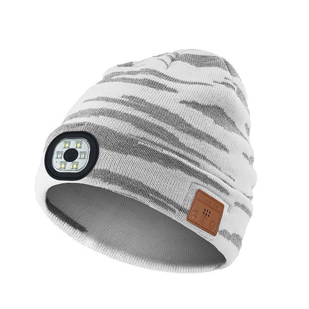 Gorro de música para hombres: sombrero de música inteligente con luz LED - vacaciones perfectas