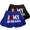 thumbnail image 3 of Wancir 2PC Women's High Waist Workout Gym Shorts Sexy Club Hot Pants Yoga Booty Shorts Striped Contrast Color Dance Shorts, 3 of 3