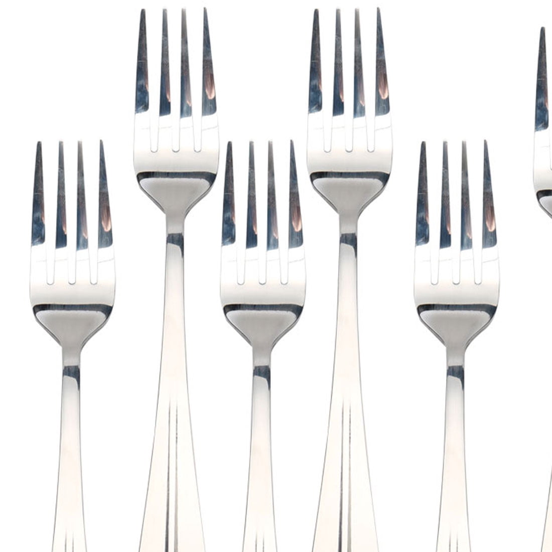 Unique Bargains Restaurant Dinner Fork Metal Serving Tableware 7" Long 8-Piece Silver