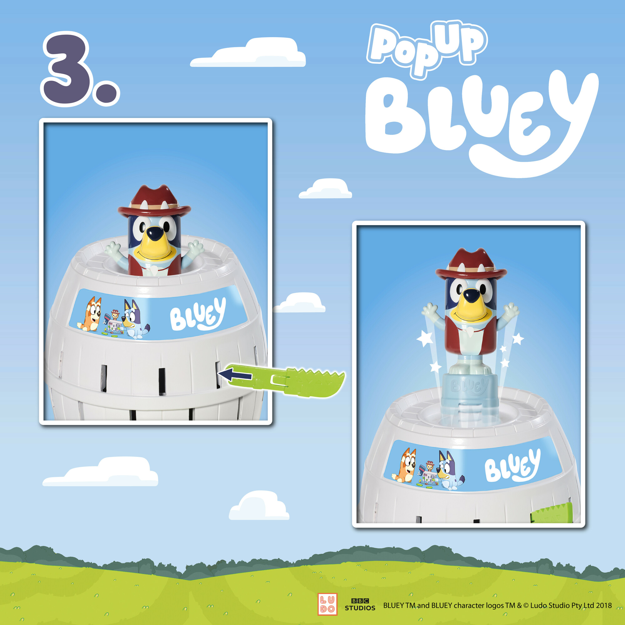 Tomy Pop Up Bluey Family Board Game photo 3