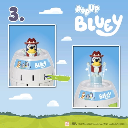 Tomy Pop up Bluey Family and Preschool Kids Board Game, 2 - 4 Players, Suitable for Boys & Girls Ages 4