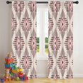 thumbnail image 5 of Blackout Kids Curtains,Beige Geometric Diamond Striped Pattern Childrens Insulated Curtains Set Of 2,Bedroom Essentials,Toddler Room Decor 42x84in(106x213cm), 5 of 5