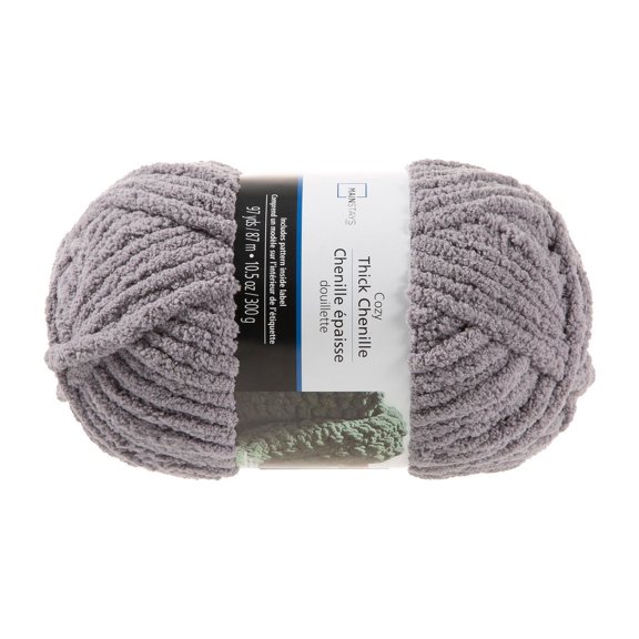 Mainstays thick chenille yarn Grey