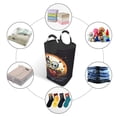 thumbnail image 2 of DouZhe 50L Rectangular Laundry Basket, Zombie Skull Love Prints Waterproof Foldable Laundry Hamper with Aluminum Handles, 2 of 6