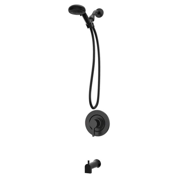 MOEN Beric Single Handle 5-Spray Tub and Shower Faucet 1.75 GPM in. Matte Black (Valve Included)