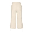 thumbnail image 4 of LEKODE Womens Capri Pants Golf Pants Ladies Pants Barrel Pants Women Palazzo Pants for Women Dressy Sweatpants Women Wide Leg Pants Woman Pants for Women Loose Fit Beige L, 4 of 8