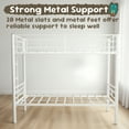 thumbnail image 4 of Alvantor Metal Bunk Bed Twin over Twin for Kids, Convertible 2 Beds, Heavy Duty Bed Frame with Under-Bed Storage for Bedroom White, 4 of 8