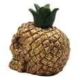 thumbnail image 5 of Ebros Hawaiian Tropical Pineapple Golden Skull Figurine 6"Tall Fruity Skeleton Head Statue For Halloween Day Of The Dead Spooky Decor, 5 of 5
