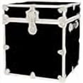 thumbnail image 2 of Rhino Trunk & Case Leather Embossed Vinyl Cube Trunk, College Chest, Home Storage, Dorm Seat, Lockable Student Footlocker, Strong Trunks, 1000+ Pounds Sitting Capacity 18"x18"x20" (Black), 2 of 4