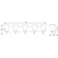 thumbnail image 3 of Classic Collection Five-Light Brushed Nickel Etched Glass Traditional Bath Vanity Light, 3 of 4