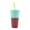 Green, variant on Walbest Color Changing Cup, 24oz Reusable Plastic Drinking Cup with Lid & Straw for Adults and Teenagers, Bulk Tumbler for Iced Coffee Tea and Smoothie, Party Travel Discoloration Water Bottle