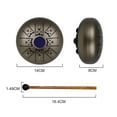 thumbnail image 4 of Labymos 5.5 Inches Mini Steel Tongue Drum 8 Notes C Key Handpan Drum Chinese Zodiac Patterned Tank Drum Percussion Instrument with Bag Music Book Mallets (Tiger Pattern & Brown Grey Color), 4 of 7