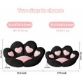 thumbnail image 3 of ZHAOCHENG Cojín de pata de gato, cojines para silla kawaii, 27,5 x 23,6 pulgadas, decoración para habitación de sillas de juego, color negro, 3 of 5