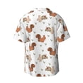 thumbnail image 4 of Goofa Rabbit And Squirrel Printed Men's Casual Short-sleeved Shirt,Lightweight Breathable Button-down,Summer Casual men's top,Versatile Fashion shirt-Medium, 4 of 7