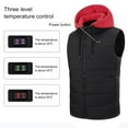 thumbnail image 2 of qucoqpe Plus Size Heated Vest for Men Women 15 Heating Heated Vest Winter Heated Jacket with Detachable Hood, 2 of 7