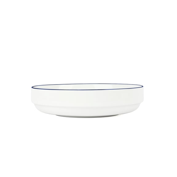 Mainstays Blue Rim Round Ceramic Din Bowl, 38.9 oz