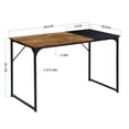 thumbnail image 3 of Homylin 39-inch Home Office Table Writing Desk, PC laptop Study Deask With Sturdy Metal Frame For Study Room, Brown & Black, 3 of 7