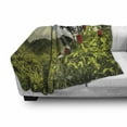 thumbnail image 3 of Forest Soft Flannel Fleece Throw Blanket, Rural Scenery Costa Rica Countryside Greenery Tropic Accents Botanical, Cozy Plush for Indoor and Outdoor Use, 70" x 90", Green Red Violet Blue, by Ambesonne, 3 of 6