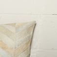 thumbnail image 2 of Torino Chevron Cowhide Pillow 18x18 Natural Accent Cushion 1-Piece, 2 of 3