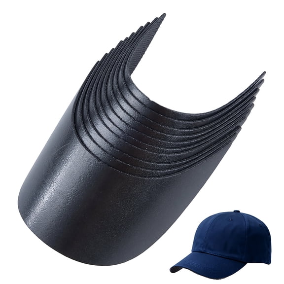 10Pcs Baseball Cap Visor Insert Black Plastic Hat Brim Inner Support Stand Bump Stiffener Caps Holder Tennis Replacement Liner Shaper Accessories