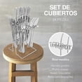 thumbnail image 5 of Juego De Cubiertos 24 piezas De Acero Inoxidable Con Soporte Plateados, 5 of 5