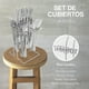 thumbnail image 5 of Juego De Cubiertos 24 piezas De Acero Inoxidable Con Soporte Plateados, 5 of 5