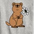 thumbnail image 3 of Quokka Flower  - Toddler And Youth Crewneck Fleece Sweatshirt, 3 of 6