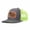 Gray and light green, variant on US Flag Cross Leather Patch Embroidered Color Block Trucker Hat Unisex Adjustable Cotton Breathable Fashion Cap for Travel Daily Wear