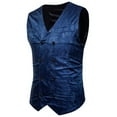 thumbnail image 2 of SDNall Men Color Matching Casual Double-Breasted Button Workwear Waistcoat, 2 of 4